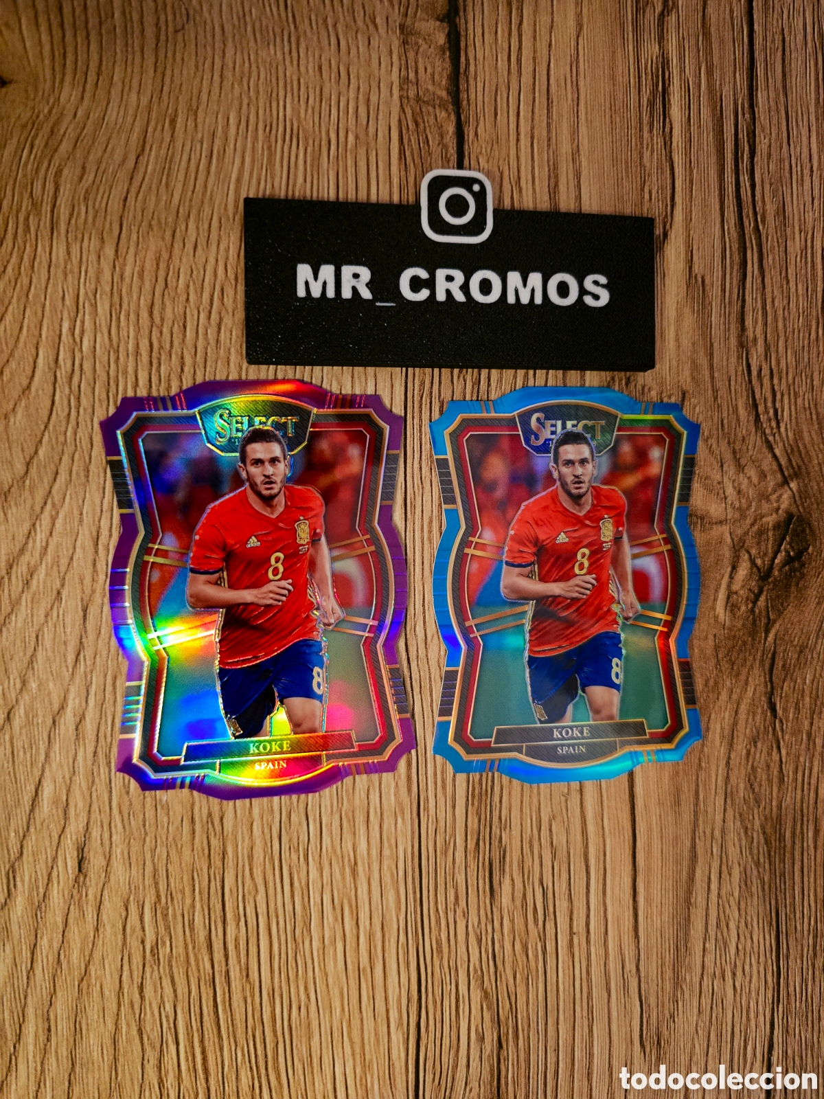 Fu&szlig;ball-Sticker: Lote 2 cards panini select 17-18 spain koke