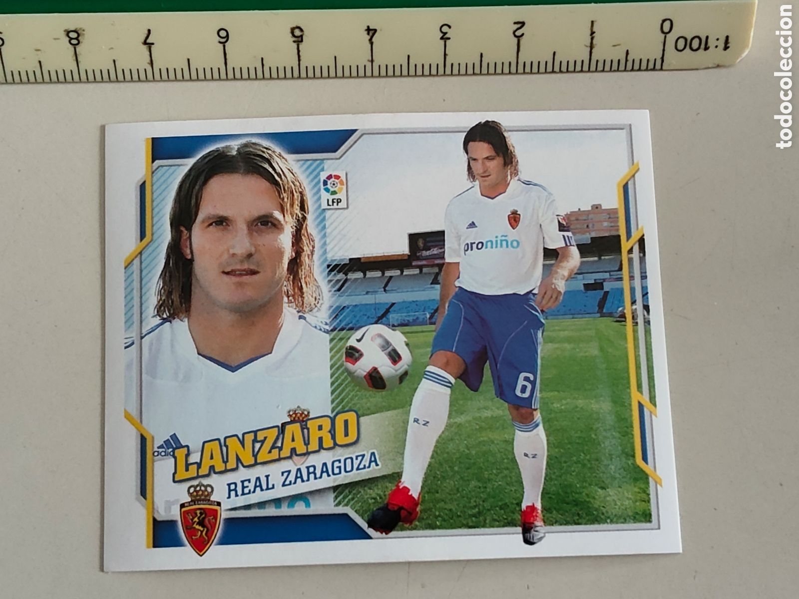 Cromos de F&uacute;tbol: Cromo fichaje Liga 2010-11 Ediciones ESTE Lanzaro R. Zaragoza n&uacute;mero 60 bis sin pegar