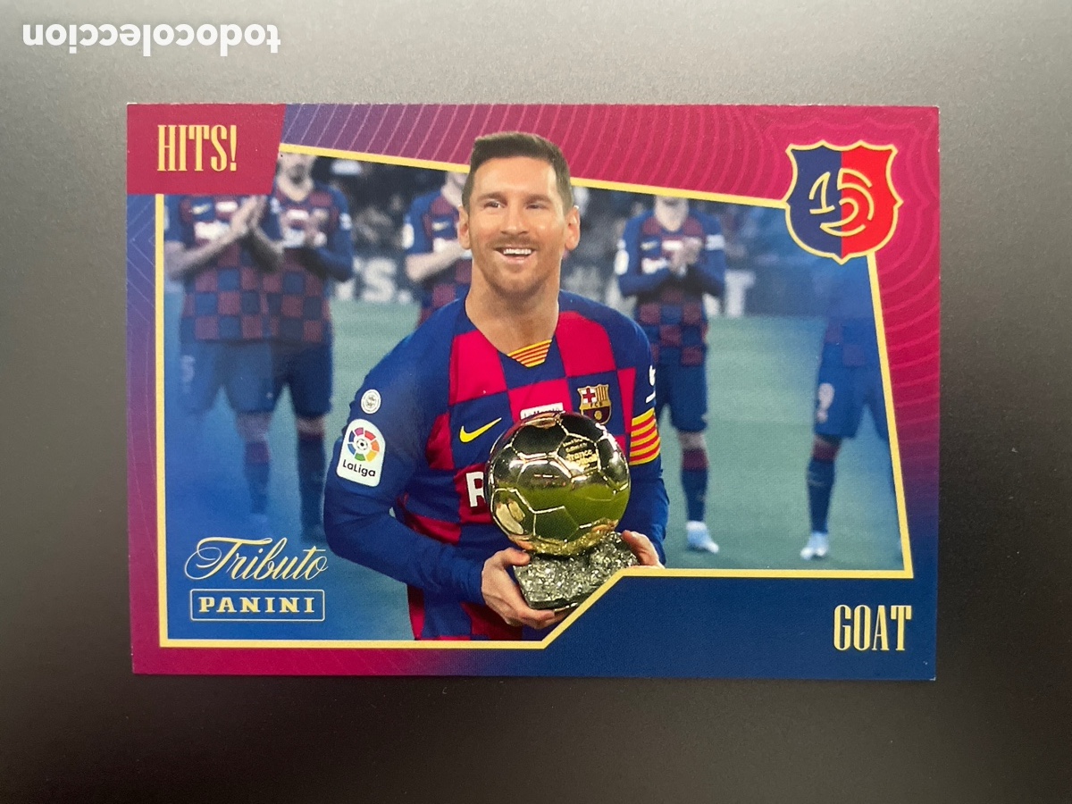 Cromos de F&uacute;tbol: Lionel Messi 65 Goat Hits! Tributo Panini 125 Aniversario FC Barcelona