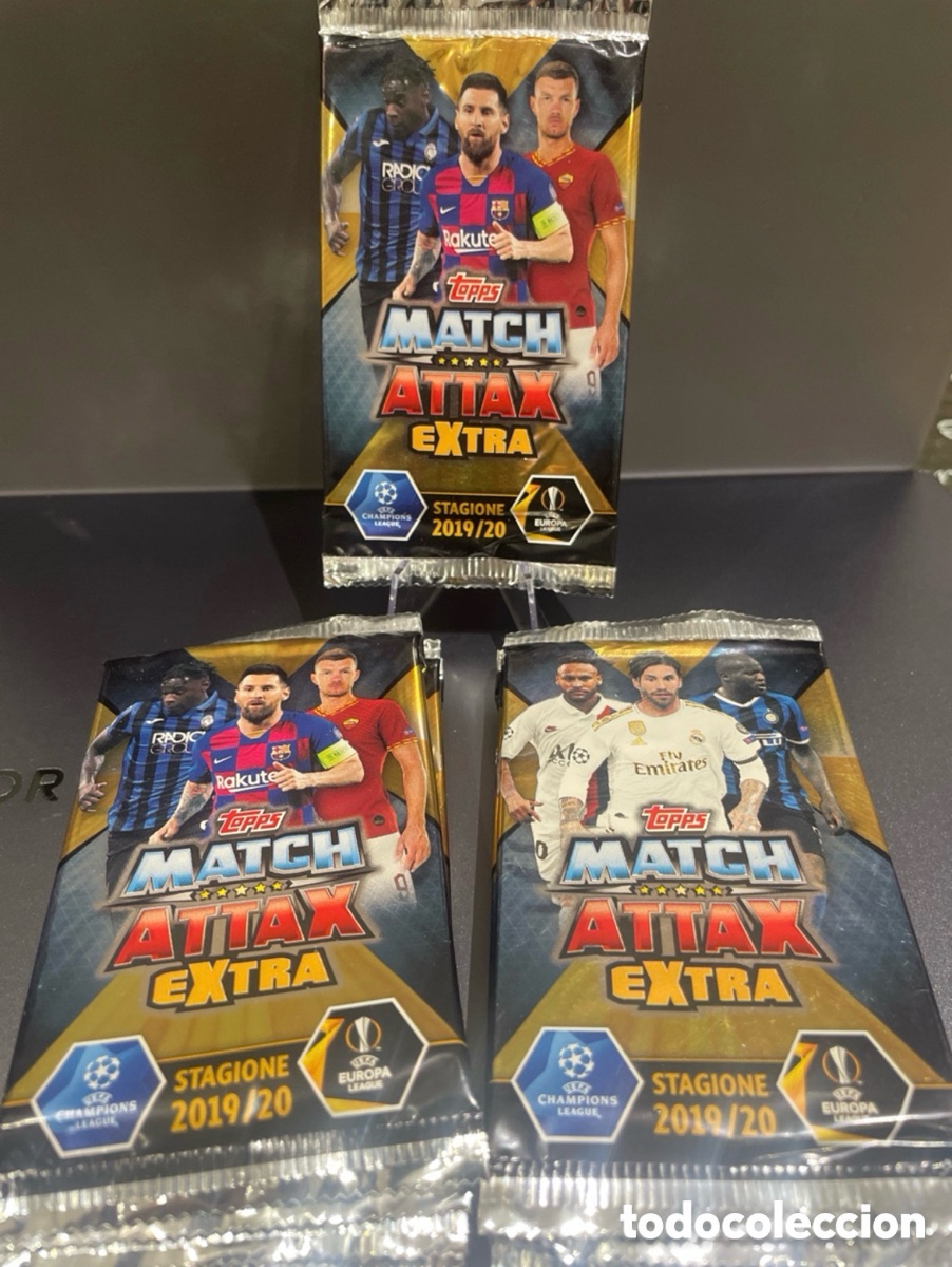 Fu&szlig;ball-Sticker: Lote 10 sobres Topps Match Attax EXTRA 2019-20