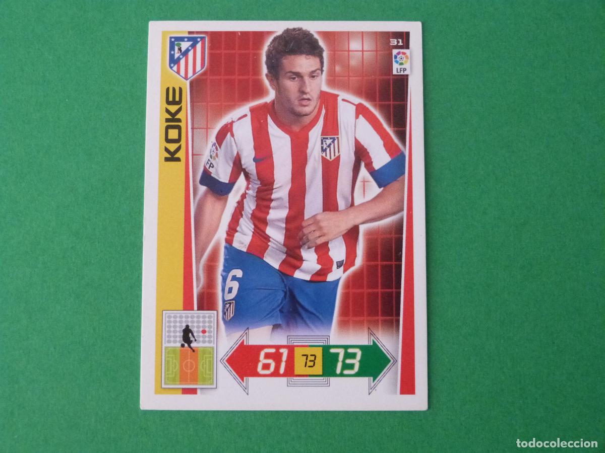 Cartes &agrave; collectionner de Football: TRADING CARD FUTBOL KOKE ATLETICO DE MADRID N&ordm; 31 LIGA ADRENALYN XL 2012-2013/12-13 PANINI