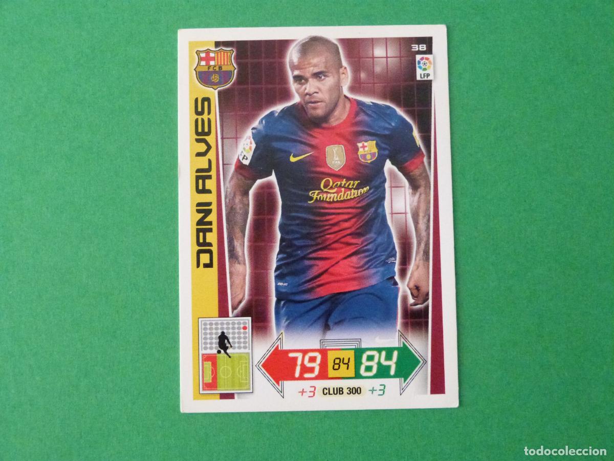 Cromos de F&uacute;tbol: TRADING CARD FUTBOL DANI ALVES F.C. BARCELONA N&ordm; 38 LIGA ADRENALYN XL 2012-2013/12-13 PANINI