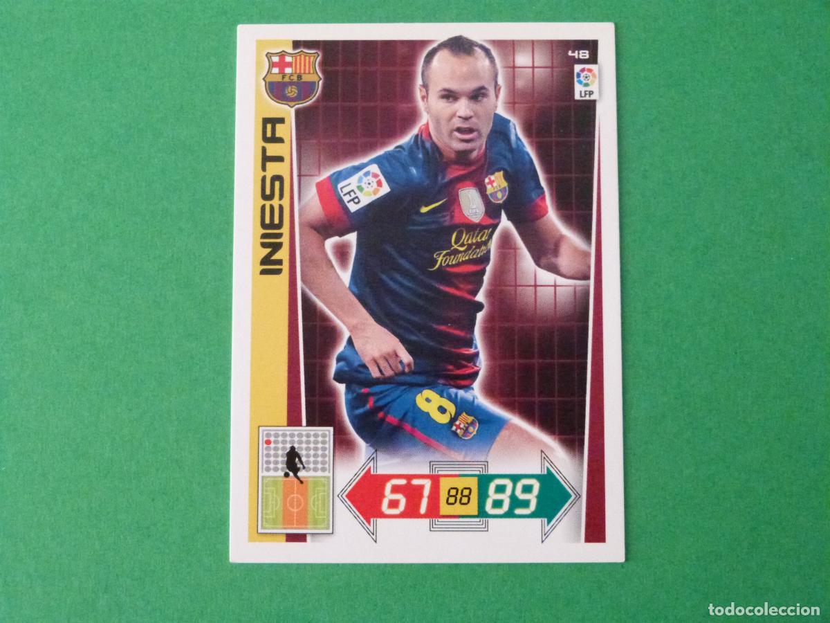 Cromos de F&uacute;tbol: TRADING CARD FUTBOL INIESTA F.C. BARCELONA N&ordm; 48 LIGA ADRENALYN XL 2012-2013/12-13 PANINI