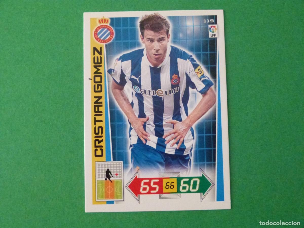 Cromos de F&uacute;tbol: TRADING CARD FUTBOL CRISTIAN GOMEZ R.C.D. ESPA&Ntilde;OL-ESPANYOL N&ordm; 119 LIGA ADRENALYN XL 2012-2013/12-13