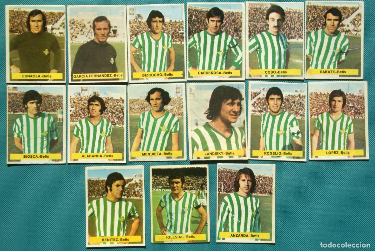 Cromos de F&uacute;tbol: ED. FINI 75 76 BETIS. EQUIPO COMPLETO RECUPERADO .TODO LO EDITADO EN DEP LEGAL MA.
