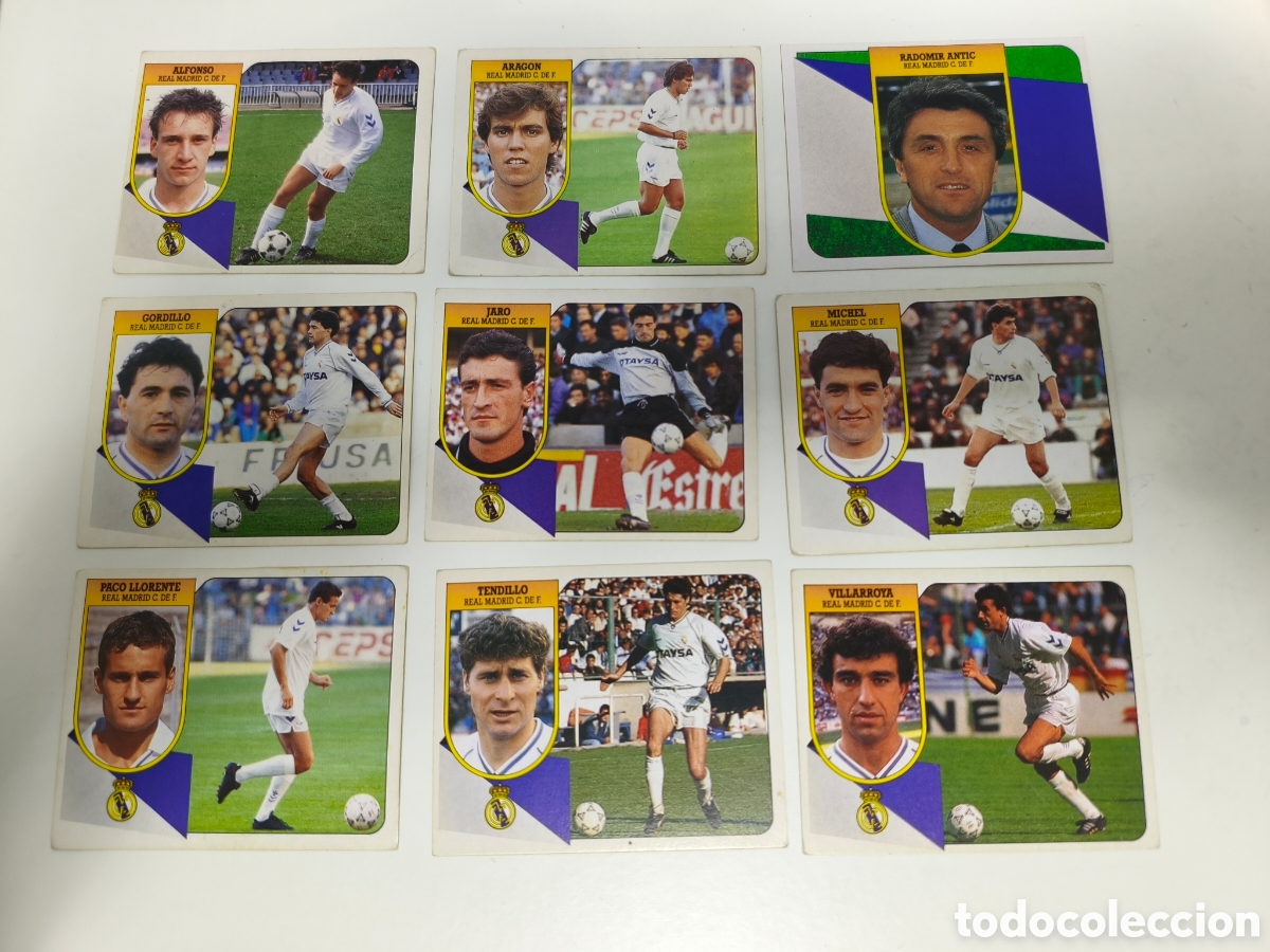 Cromos de F&uacute;tbol: Cromos liga 91 92 Real Madrid