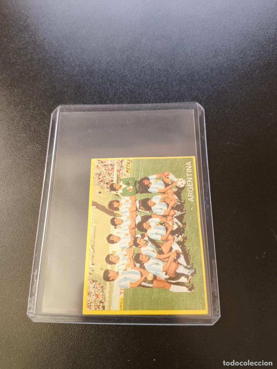 Cromos de F&uacute;tbol: 47 EQUIPO ARGENTINA MARADONA DANONE FUTBOL EN ACCION MUNDIAL WORLD CUP ESPA&Ntilde;A 1982 82 NO PANINI