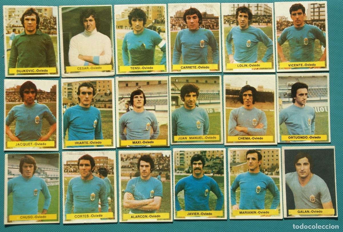 Fu&szlig;ball-Sticker: ED. FINI 75 76 OVIEDO. EQUIPO COMPLETO RECUPERADO. DEP LEGAL MA