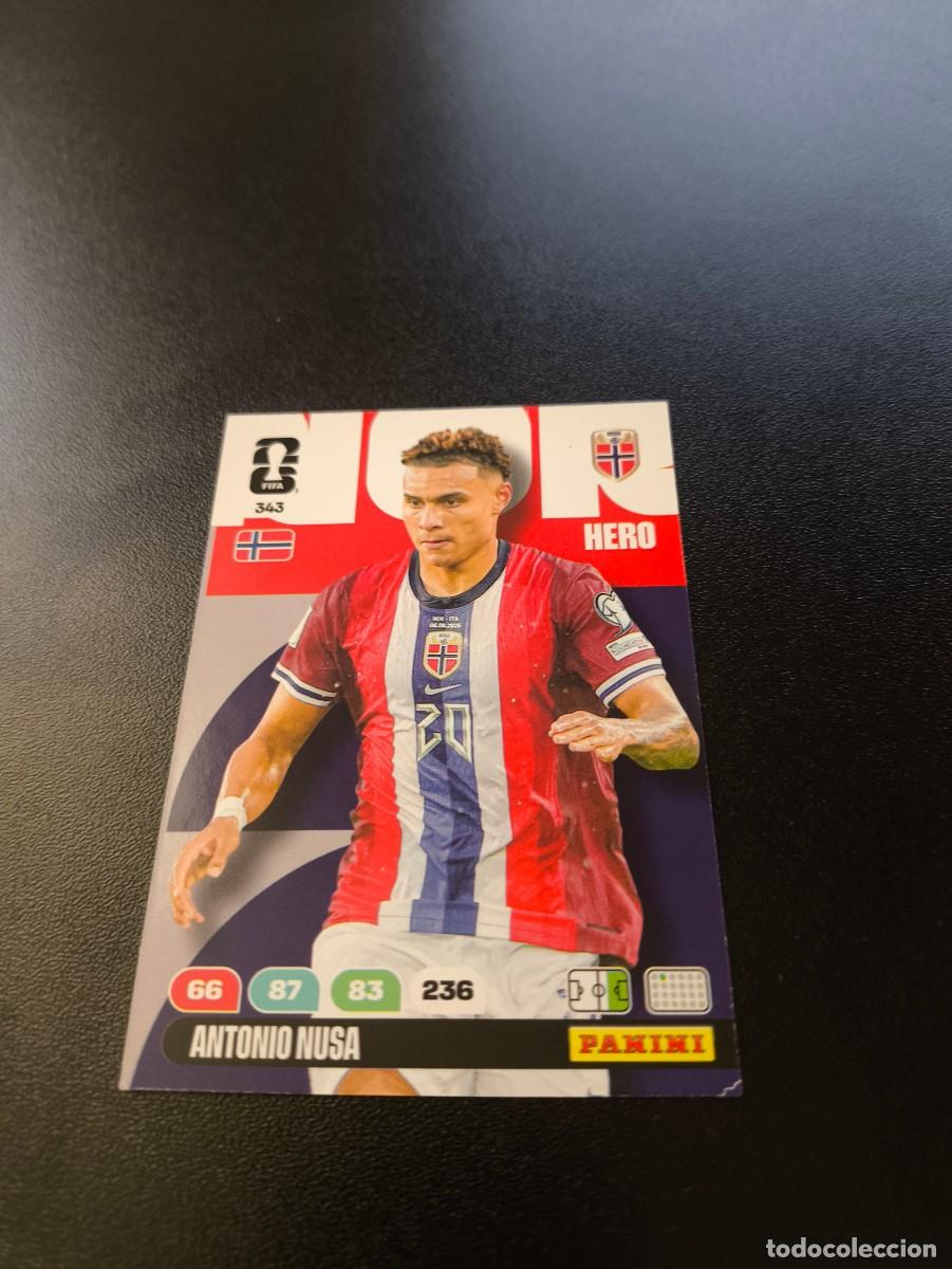 Figurine di Calcio: 343 Antonio Nusa NORUEGA ADRENALYN MUNDIAL FIFA WORLD CUP 2026 PANINI NO LIGA ESTE