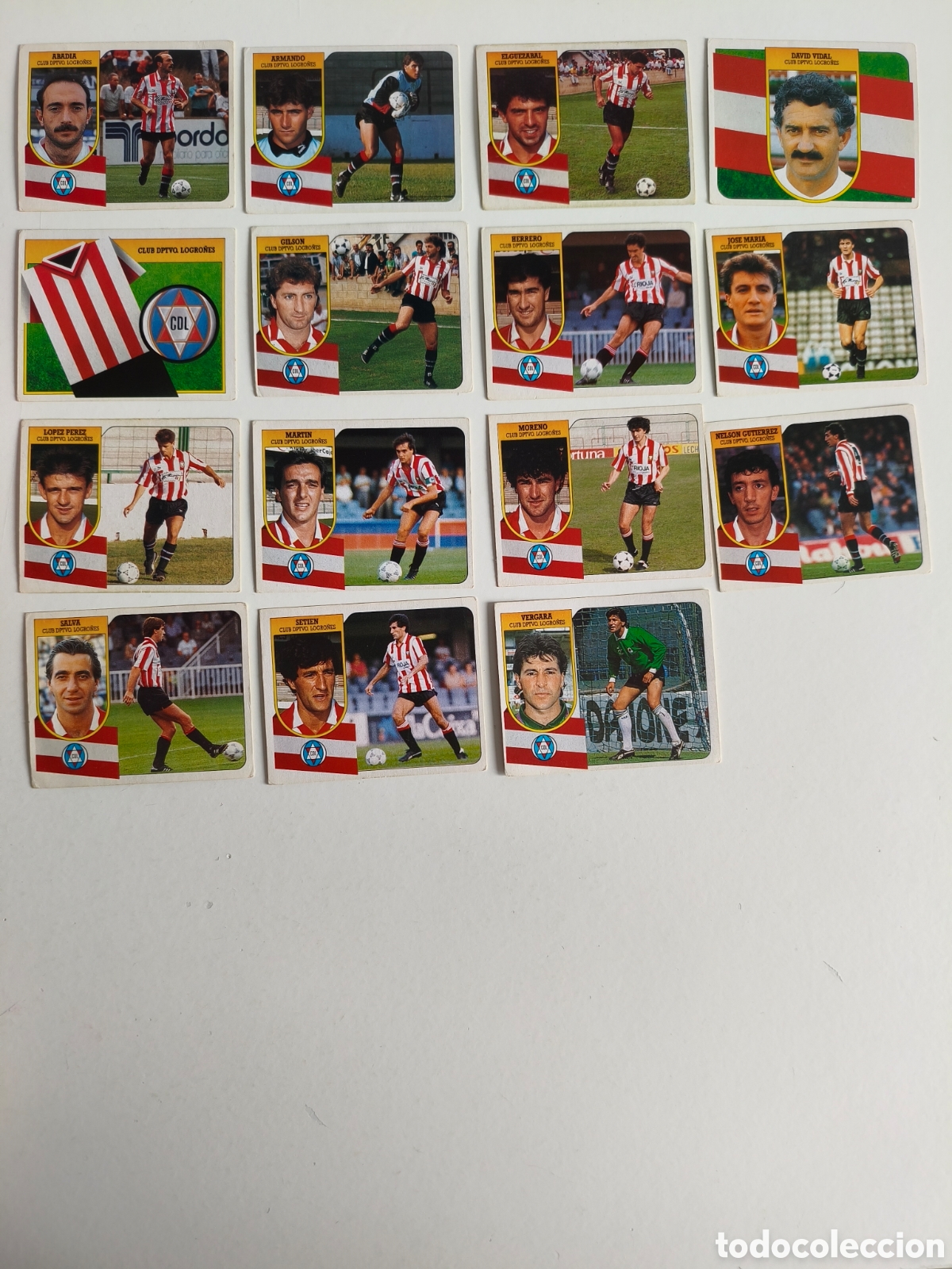 Fu&szlig;ball-Sticker: Cromos liga 91 92 CD Logro&ntilde;&eacute;s