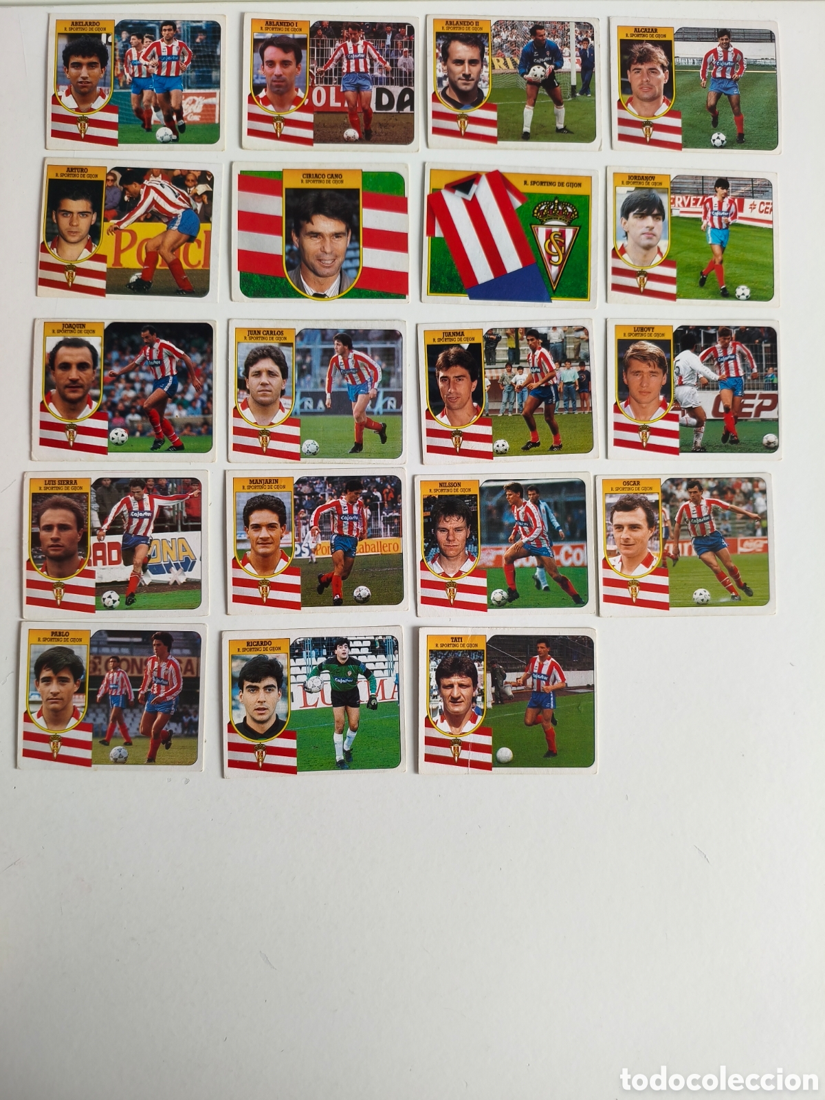 Cromos de F&uacute;tbol: Cromos liga 91 92 Real Sporting de Gij&oacute;n