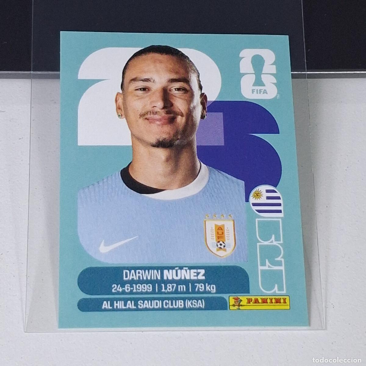 Cromos de F&uacute;tbol: B7 URU 17 URU17 DARWIN NU&Ntilde;EZ URUGUAY MUNDIAL FIFA WORLD CUP 2026 STICKER PANINI