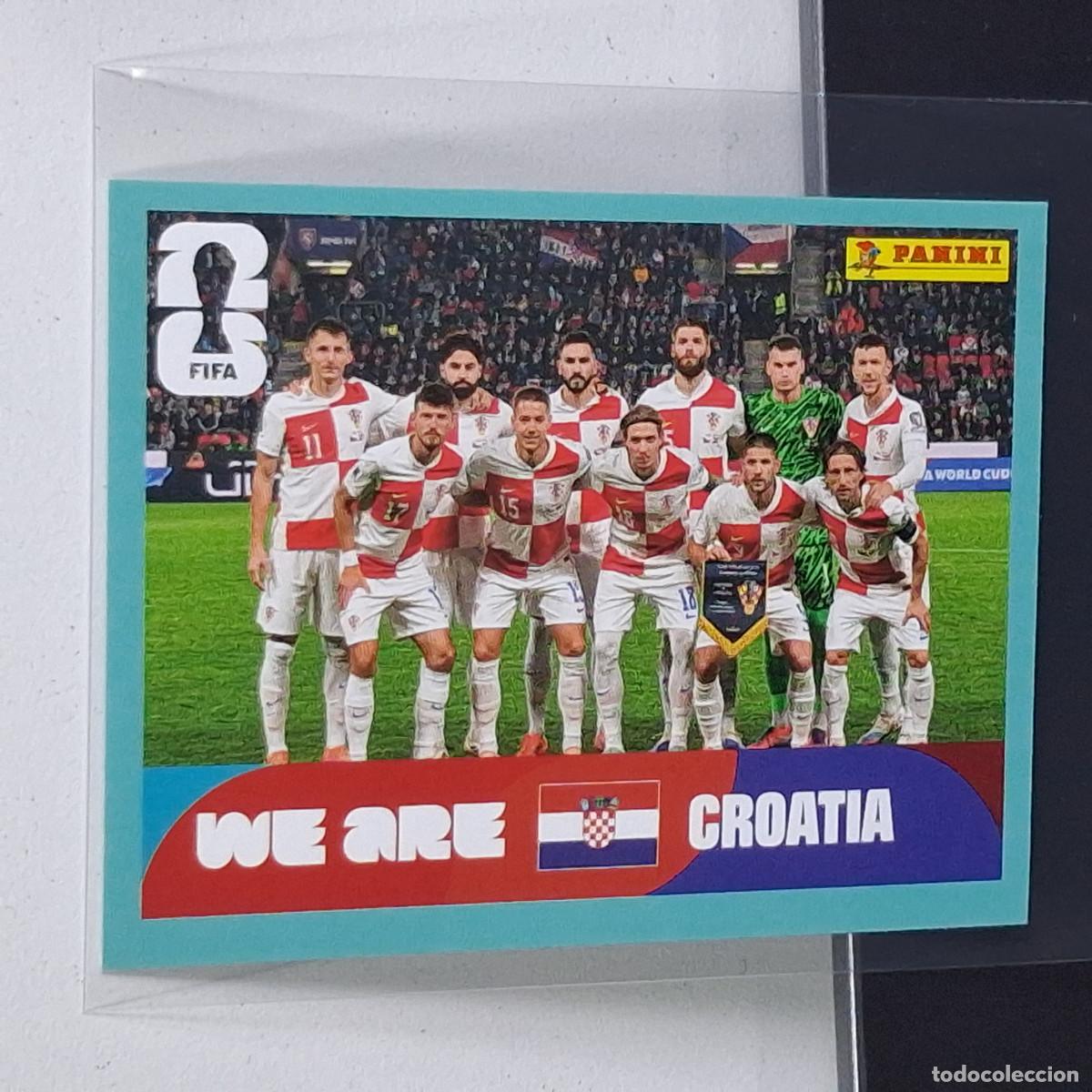 Cromos de F&uacute;tbol: B7 CRO13 TEAM PHOTO EQUIPO 13 CROATIA CROACIA CRO MUNDIAL FIFA WORLD CUP 2026 STICKER PANINI