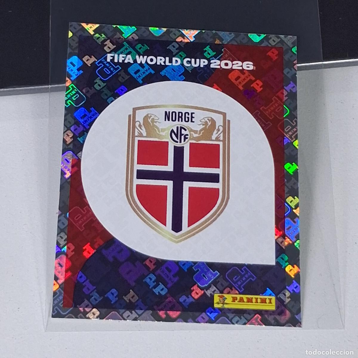 Cromos de Futebol: B7 NOR 1 NOR1 ESCUDO BADGE LOGO NORWAY NORUEGA MUNDIAL FIFA WORLD CUP 2026 STICKER PANINI