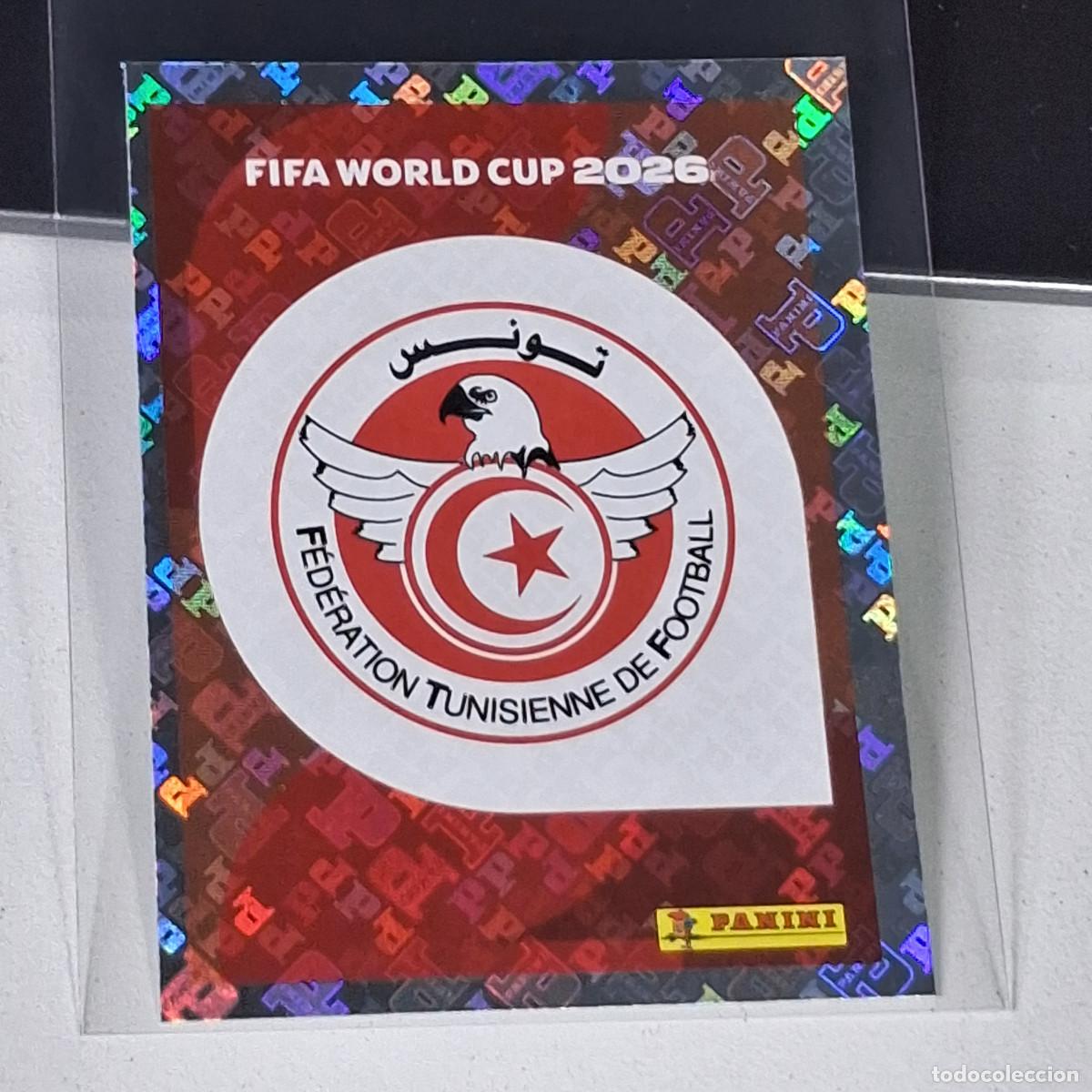 Cromos de F&uacute;tbol: B7 TUN 1 TUN1 ESCUDO LOGO BADGE TUNEZ TUNISIA MUNDIAL FIFA WORLD CUP 2026 STICKER PANINI