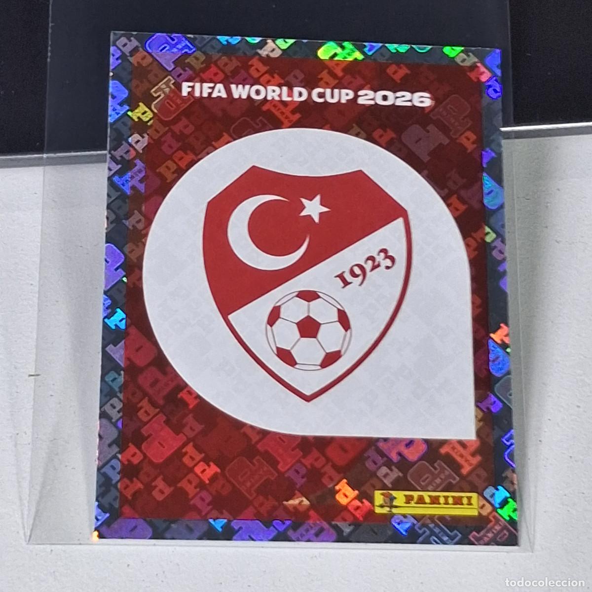 Cromos de F&uacute;tbol: B7 TUR1 EMBLEM ESCUDO BADGE LOGO 1 TURQU&Iacute;A TUR MUNDIAL FIFA WORLD CUP 2026 STICKER PANINI