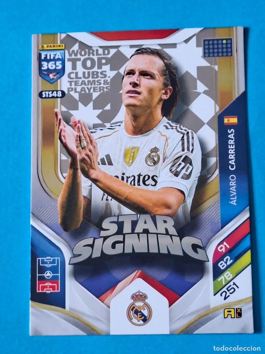 Cromos de F&uacute;tbol: STAR SIGNING Upgrade #STS48 &Aacute;LVARO CARRERAS (Real Madrid) - PANINI Adrenalyn XL FIFA 365 WTC 2026