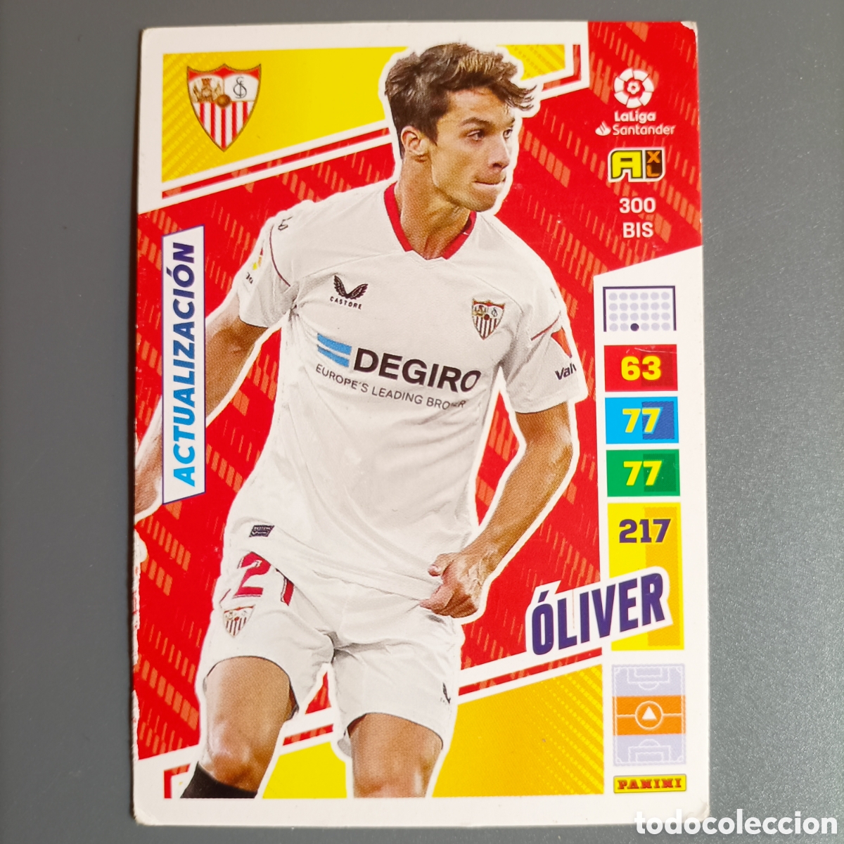 Cromos de F&uacute;tbol: ADRENALYN. LIGA 2022-2023 (SEVILLA) №300 BIS. OLIVER / ACTUALIZACI&Oacute;N