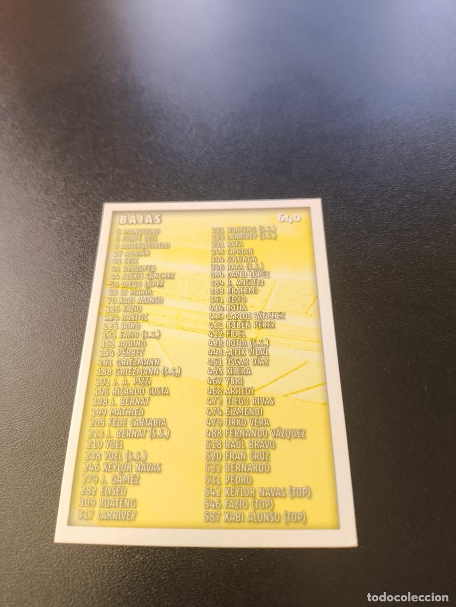 Cromos de F&uacute;tbol: 640 INDICE DE BAJAS MUNDICROMO LIGA 2014 2015 NO PANINI ESTE