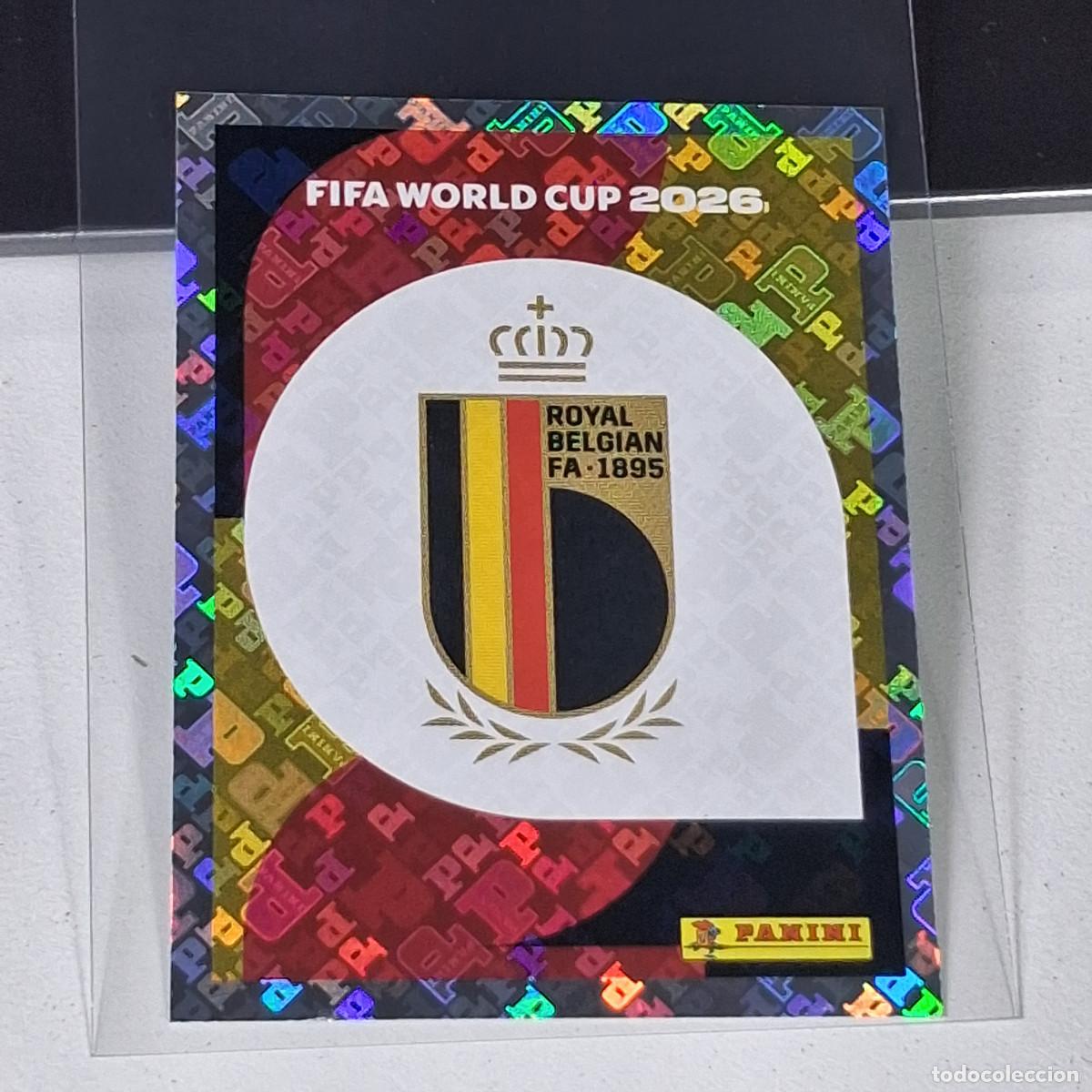 Cromos de F&uacute;tbol: B7 BEL 1 BEL1 ESCUDO BELGICA BELGIUM MUNDIAL FIFA WORLD CUP 2026 STICKER PANINI