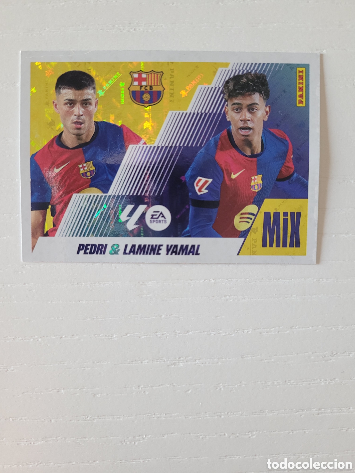 Cromos de F&uacute;tbol: Cromo MIX Pedri-Lamine Yamal liga 25-26