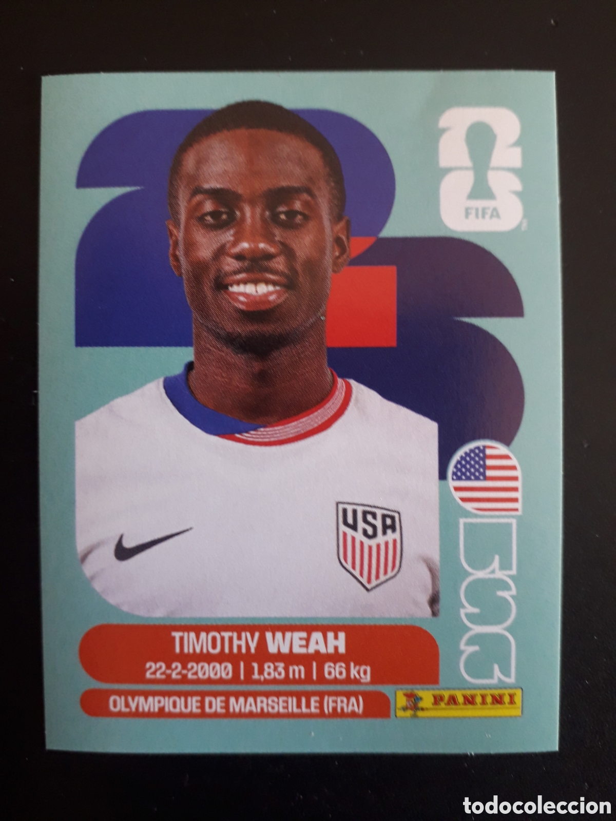 Cromos de F&uacute;tbol: WEAH ESTADOS UNIDOS USA 12 MUNDIAL F&Uacute;TBOL 2026 FIFA WORLD CUP PANINI SIN PEGAR PEDIDO M&Iacute;NIMO 3&euro;