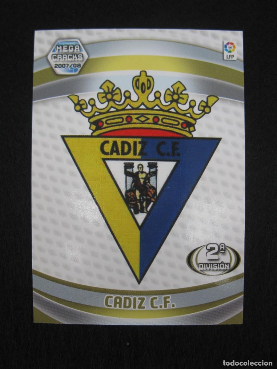 Cromos de F&uacute;tbol: ESCUDO DEL CADIZ C.F. - N&ordm; 419 - 2&ordf; DIVISI&Oacute;N - MEGACRACKS 2007-2008 - PANINI - 07-08.