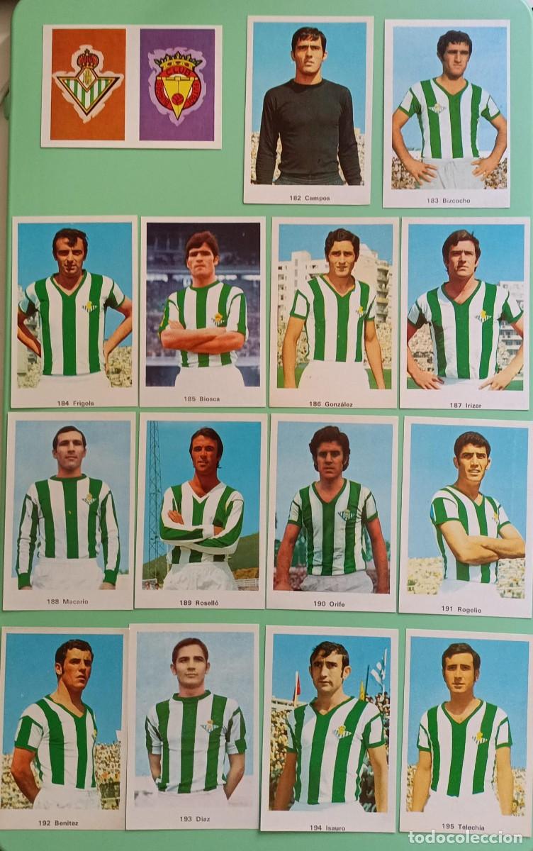 Cromos de F&uacute;tbol: CROMOS LOTE REAL BETIS RUIZ ROMERO LIGA 72 73 1972 1973 SIN PEGAR EQUIPO COMPLETO