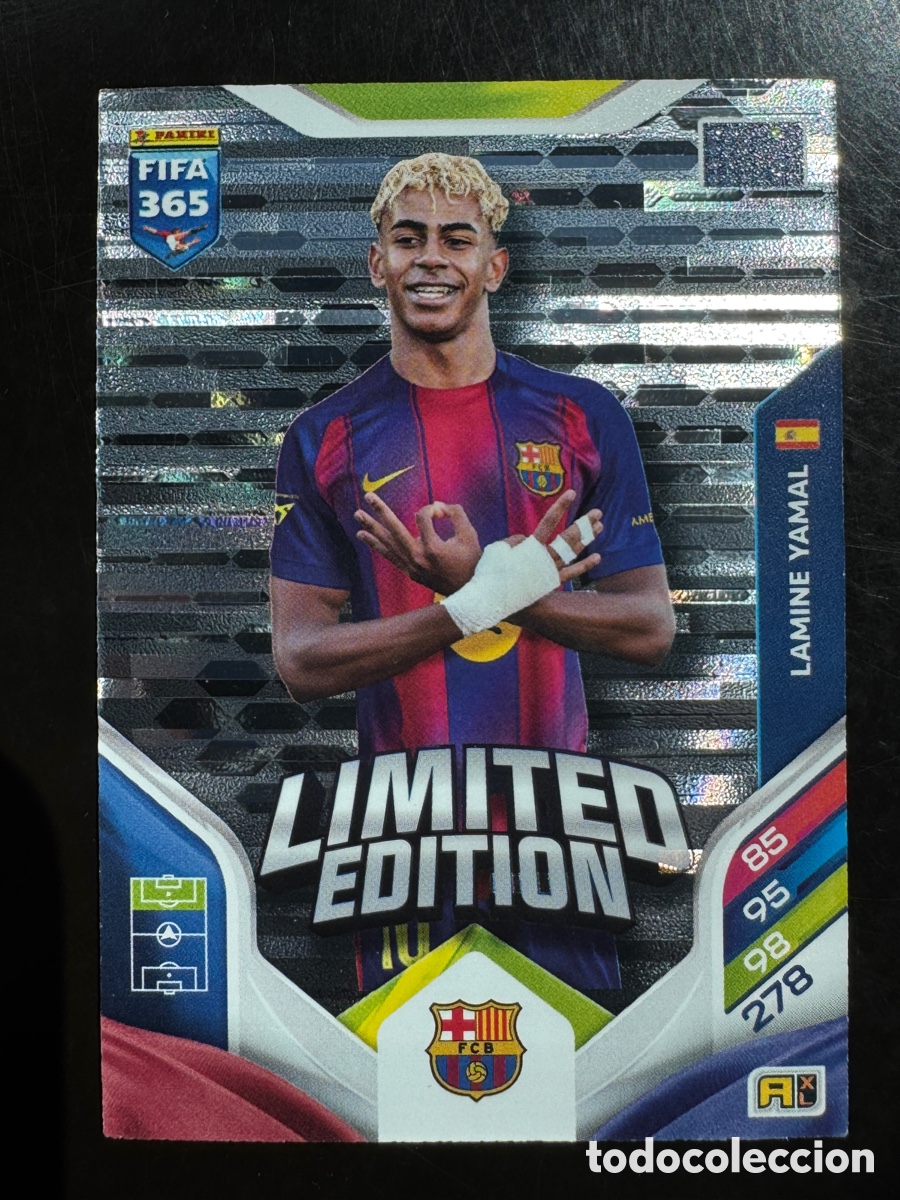 Cromos de F&uacute;tbol: Lamine Yamal Edici&oacute;n Limitada Barcelona FIFA Adrenalyn 365 2026