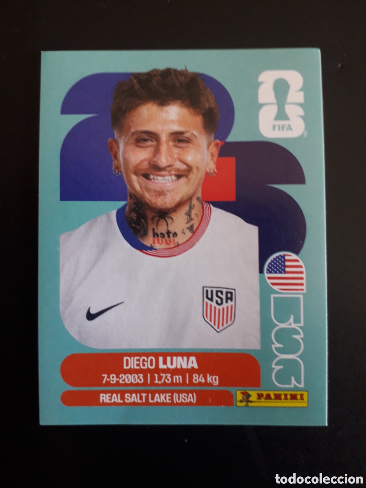 Cromos de F&uacute;tbol: LUNA ESTADOS UNIDOS USA 14 MUNDIAL F&Uacute;TBOL 2026 FIFA WORLD CUP PANINI SIN PEGAR PEDIDO M&Iacute;NIMO 3&euro;