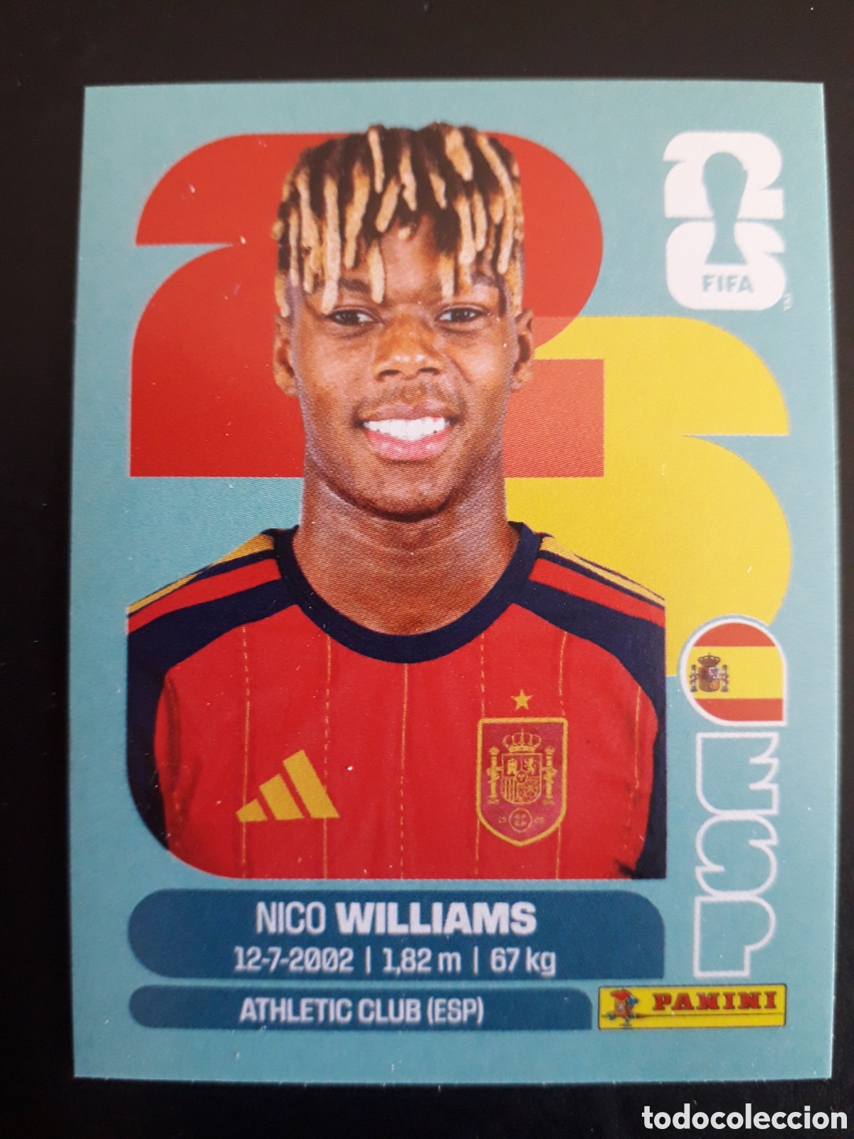 Cromos de F&uacute;tbol: NICO WILLIAMS ESPA&Ntilde;A ESP 17 MUNDIAL F&Uacute;TBOL 2026 FIFA WORLD CUP PANINI SIN PEGAR PEDIDO M&Iacute;NIMO 3&euro;