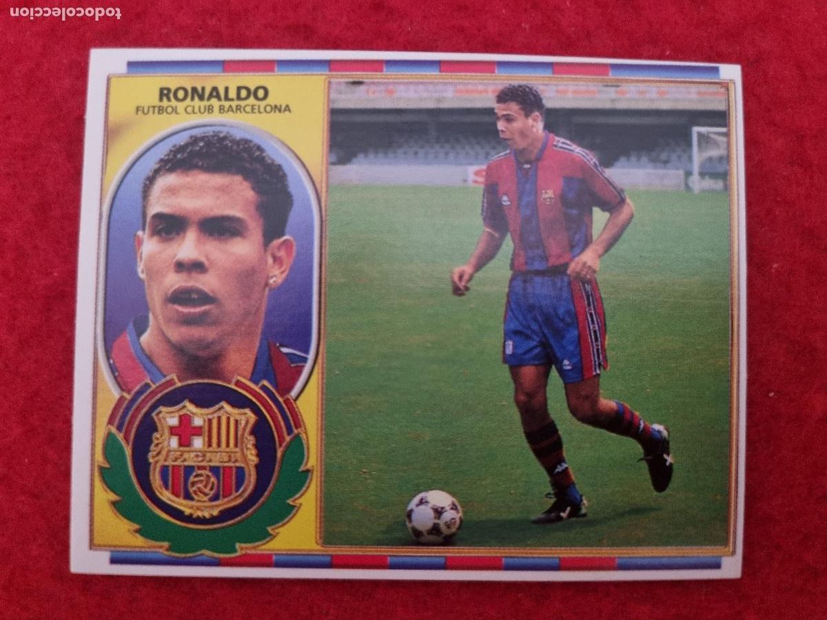 Cromos de F&uacute;tbol: CROMO FUTBOL RONALDO BARCELONA CON PELO LIGA 96 97 EDICIONES ESTE SIN PEGAR ORIGINAL CF28