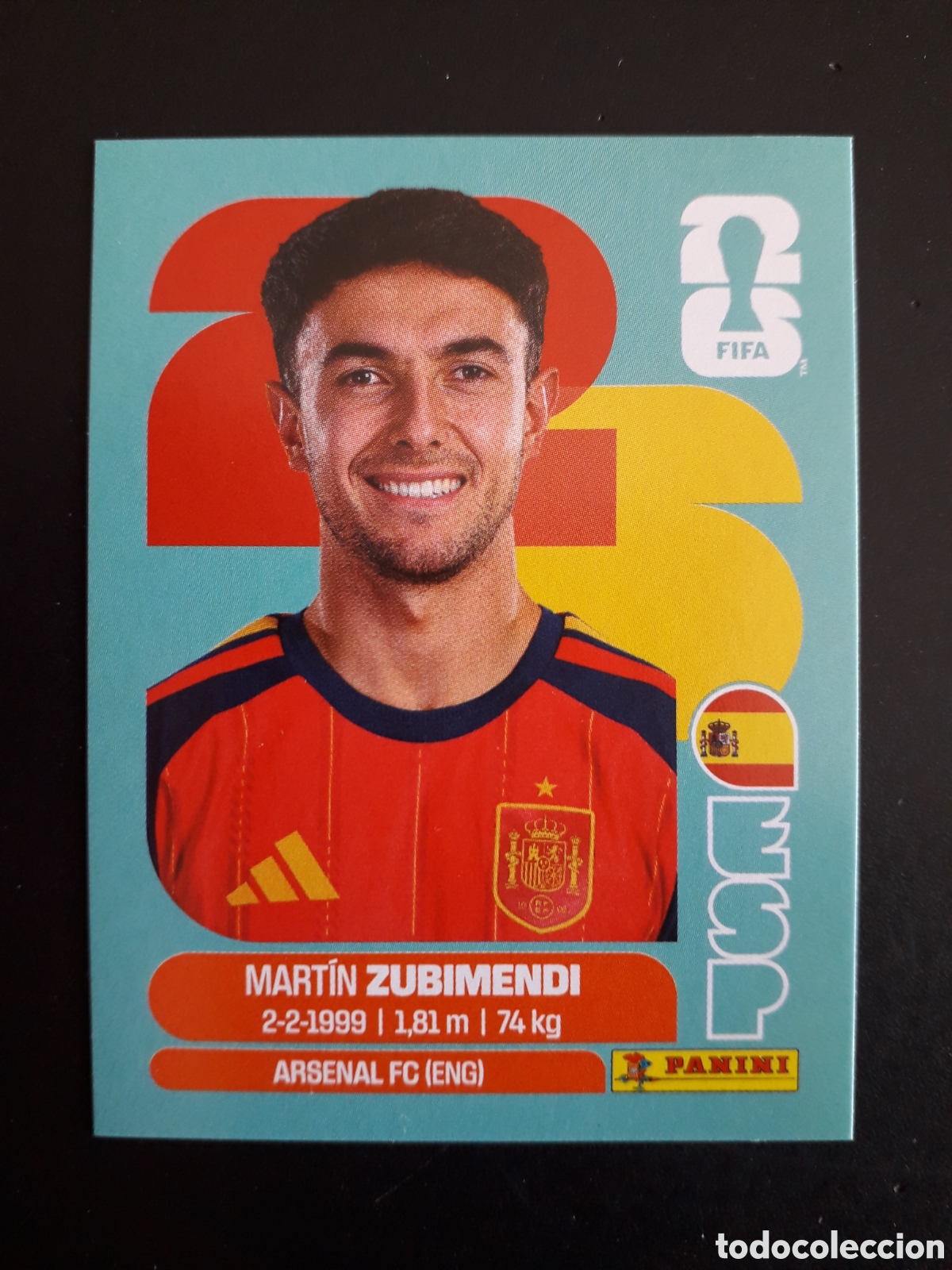 Cartes &agrave; collectionner de Football: ZUBIMENDI ESPA&Ntilde;A ESP 9 MUNDIAL F&Uacute;TBOL 2026 FIFA WORLD CUP PANINI SIN PEGAR PEDIDO M&Iacute;NIMO 3&euro;