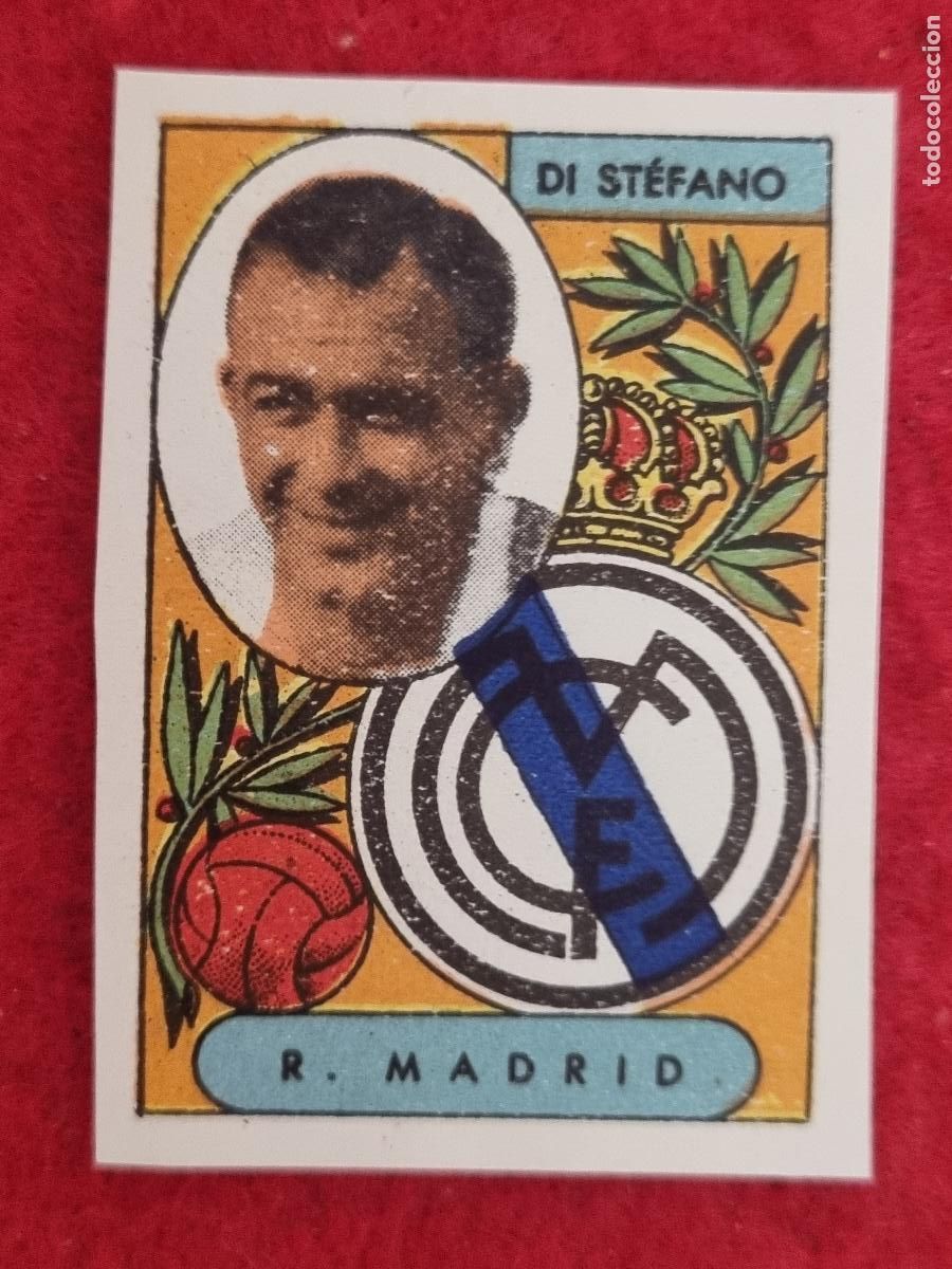 Cromos de F&uacute;tbol: CROMO FUTBOL DI STEFANO REAL MADRID NUNCA PEGADO LIGA 1955 1956 55 56 ORIGINAL CF28