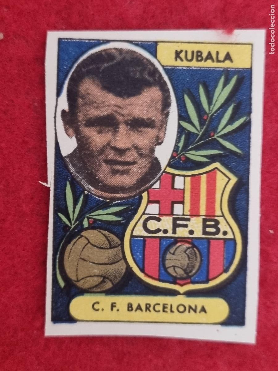 Cromos de F&uacute;tbol: CROMO FUTBOL KUBALA BARCELONA NUNCA PEGADO LIGA 1955 1956 55 56 ORIGINAL CF28