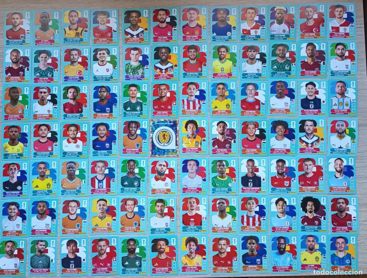 Cromos de F&uacute;tbol: FIFA WORLD CUP 2026 LOTE DE 84 STICKERS SIN REPETIR SACADO DE SOBRE PANINI + 6 DE REGALO