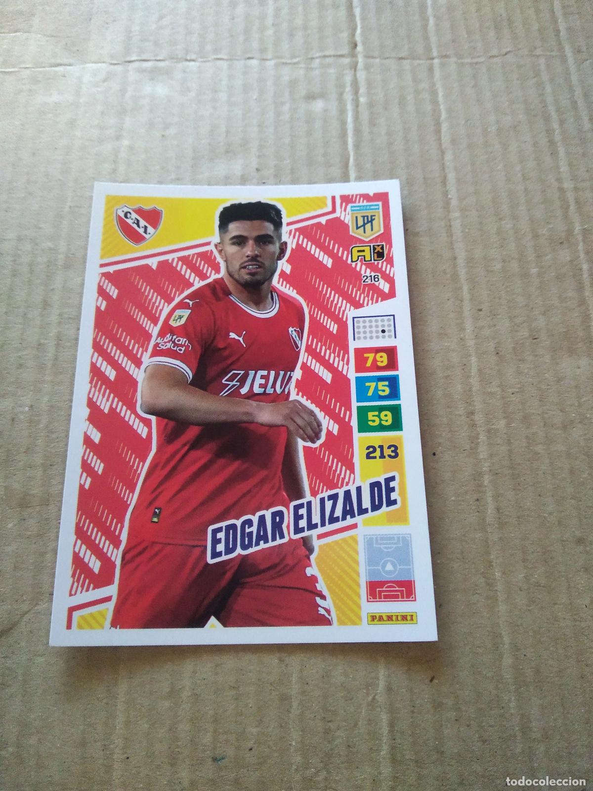 Football Stickers: 216 EDGAR ELIZALDE INDEPENDIENTE CROMO FUTBOL PANINI ARGENTINO 2023 LIGA ARGENTINA ADRENALYN