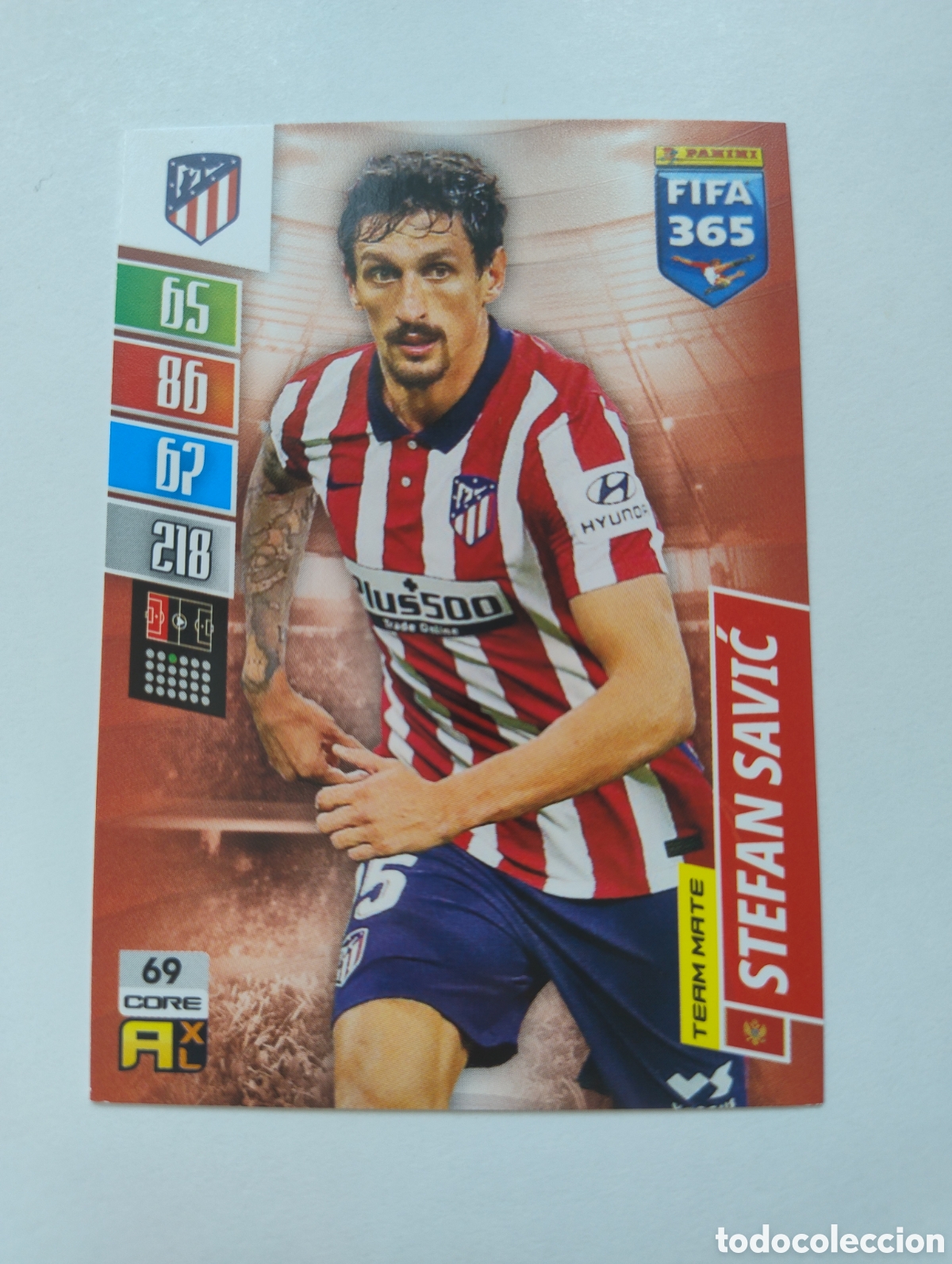 Football Stickers: 69 - Savic - Atl&eacute;tico de Madrid - Adrenalyn XL FIFA 365 2022