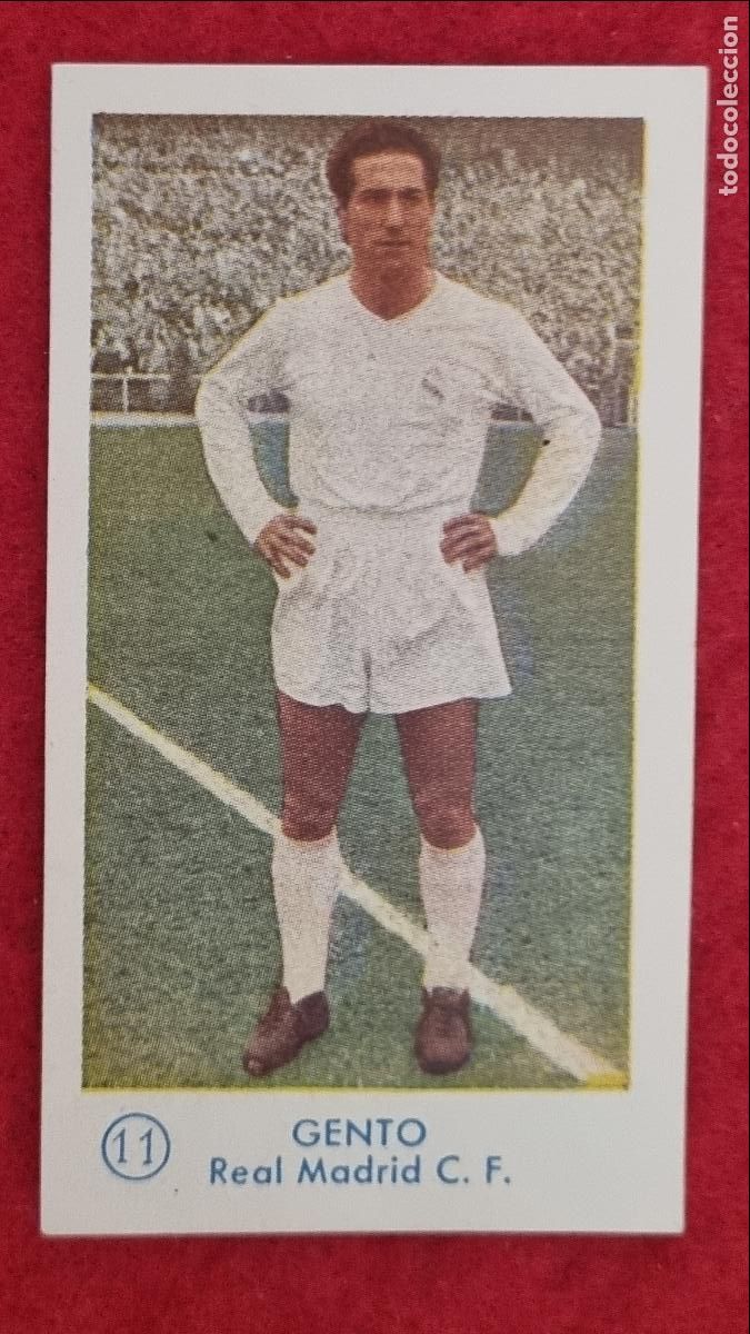 Cromos de F&uacute;tbol: CROMO FUTBOL GENTO REAL MADRID N&ordm; 11 GRAFICAS BACHENDE 1957 1958 ORIGINAL CF28