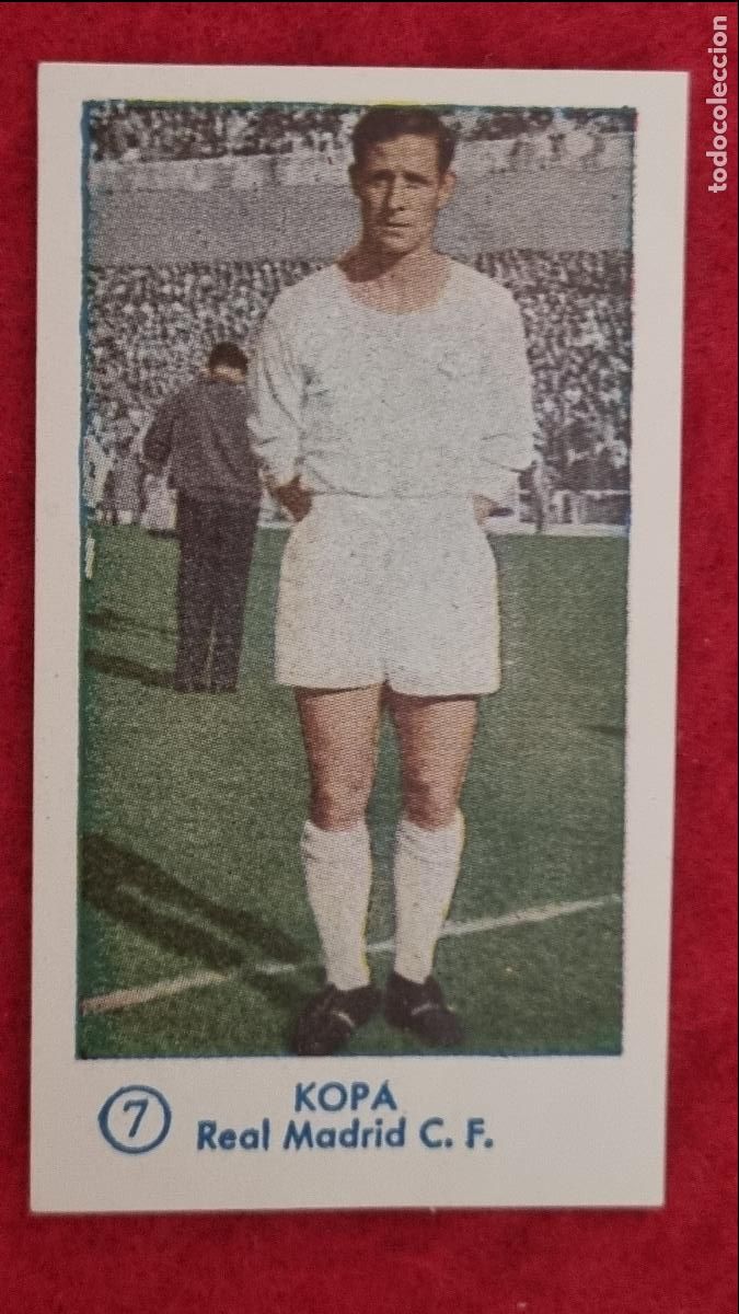 Cromos de F&uacute;tbol: CROMO FUTBOL KOPA REAL MADRID N&ordm; 7 GRAFICAS BACHENDE 1957 1958 ORIGINAL CF28