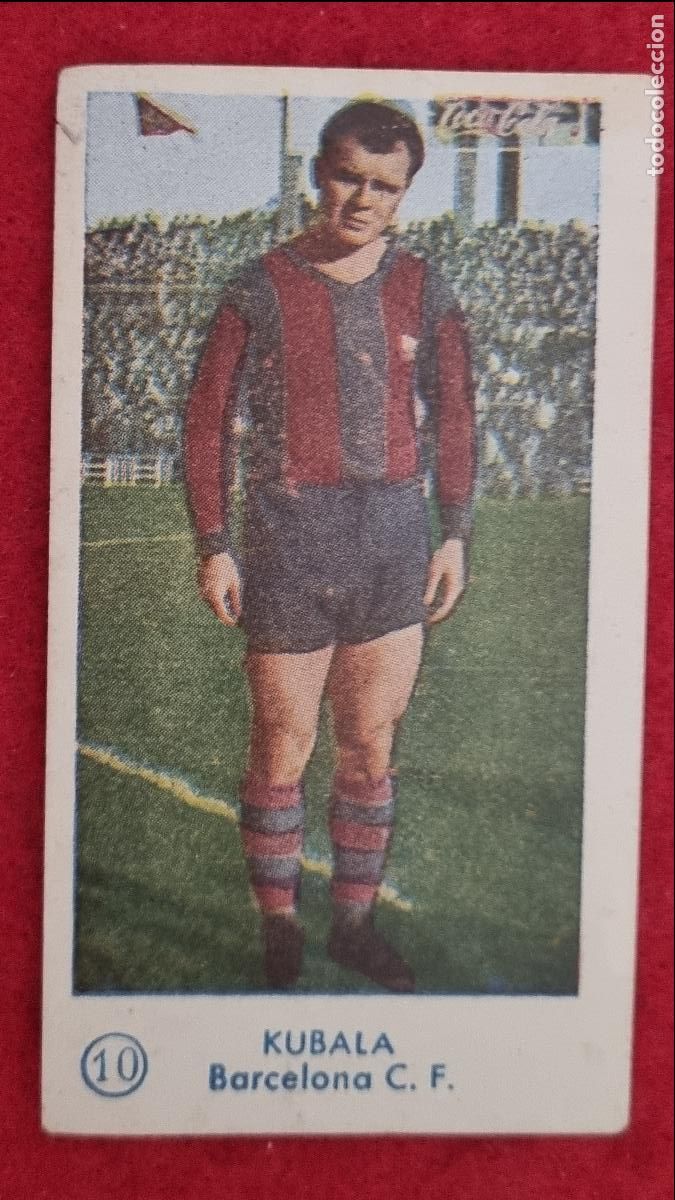 Cromos de F&uacute;tbol: CROMO FUTBOL KUBALA BARCELONA N&ordm; 10 GRAFICAS BACHENDE 1957 1958 ORIGINAL CF28