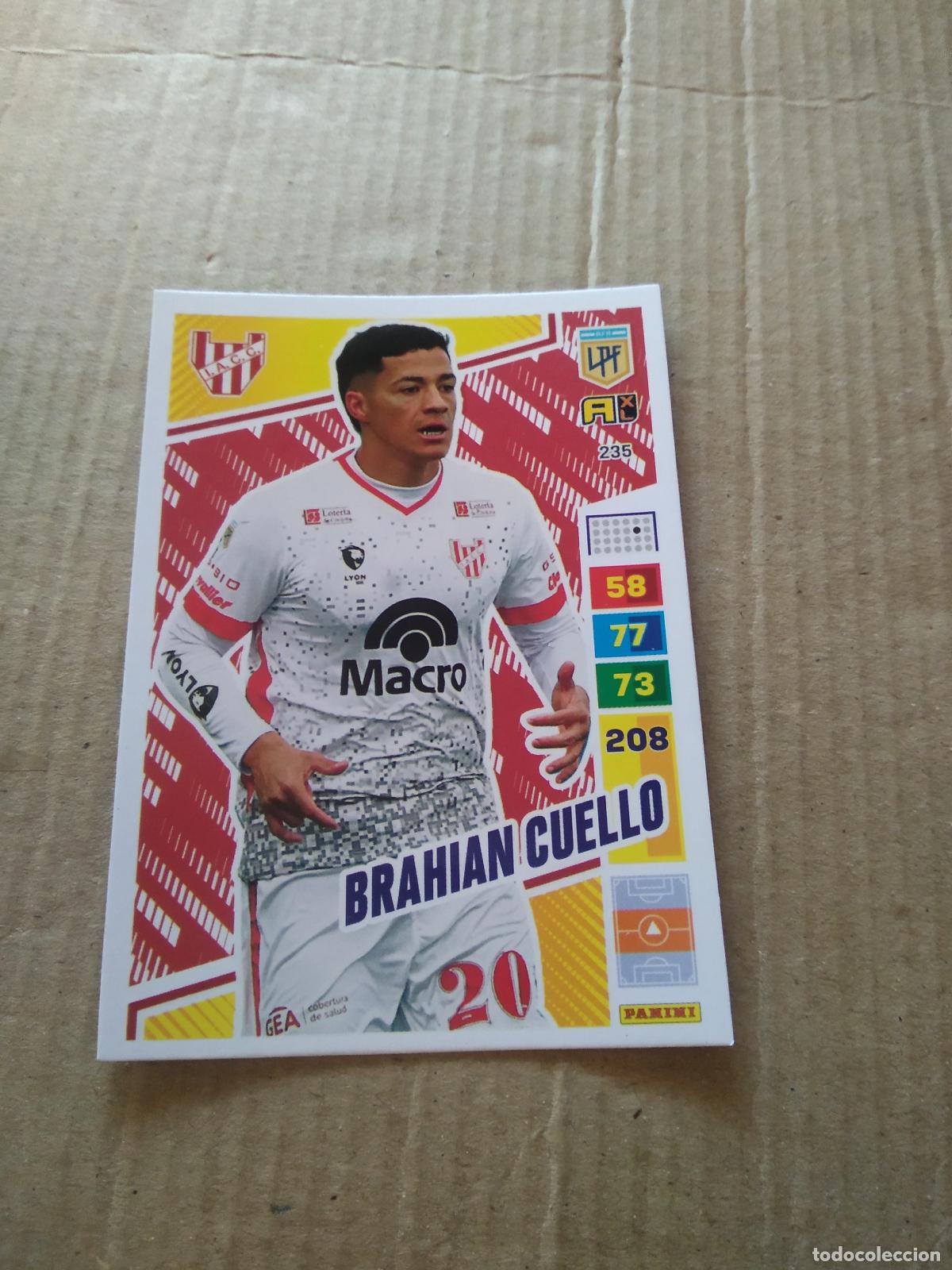Fu&szlig;ball-Sticker: 235 BRAHIAN CUELLO INSTITUTO CROMO FUTBOL PANINI ARGENTINO 2023 LIGA ARGENTINA ADRENALYN