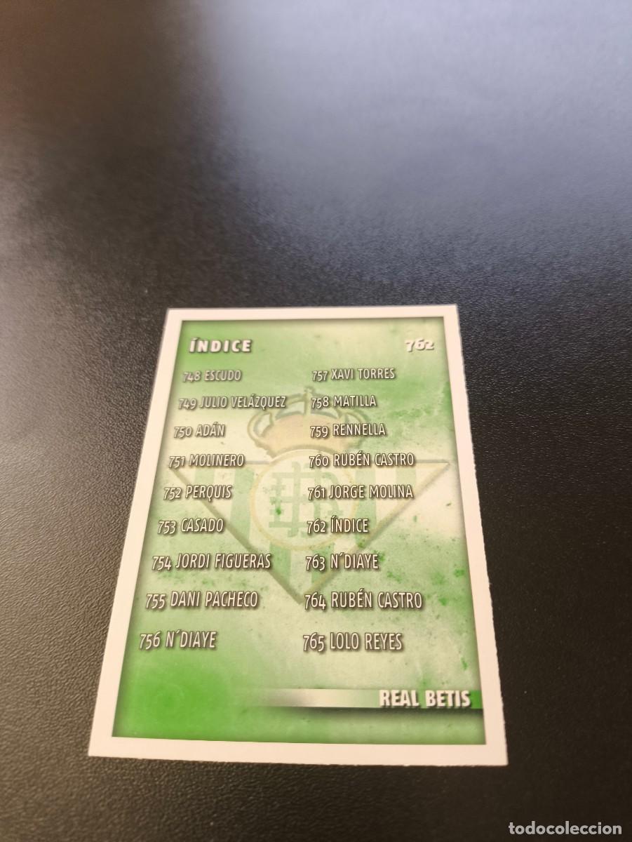 Cromos de F&uacute;tbol: 762 INDICE REAL BETIS MUNDICROMO LIGA 2014 2015 PLATINUM NO PANINI ESTE