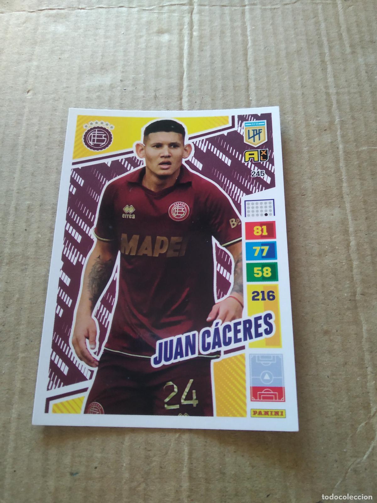 Cromos de F&uacute;tbol: 245 JUAN CACERES LANUS CROMO FUTBOL PANINI ARGENTINO 2023 LIGA ARGENTINA ADRENALYN