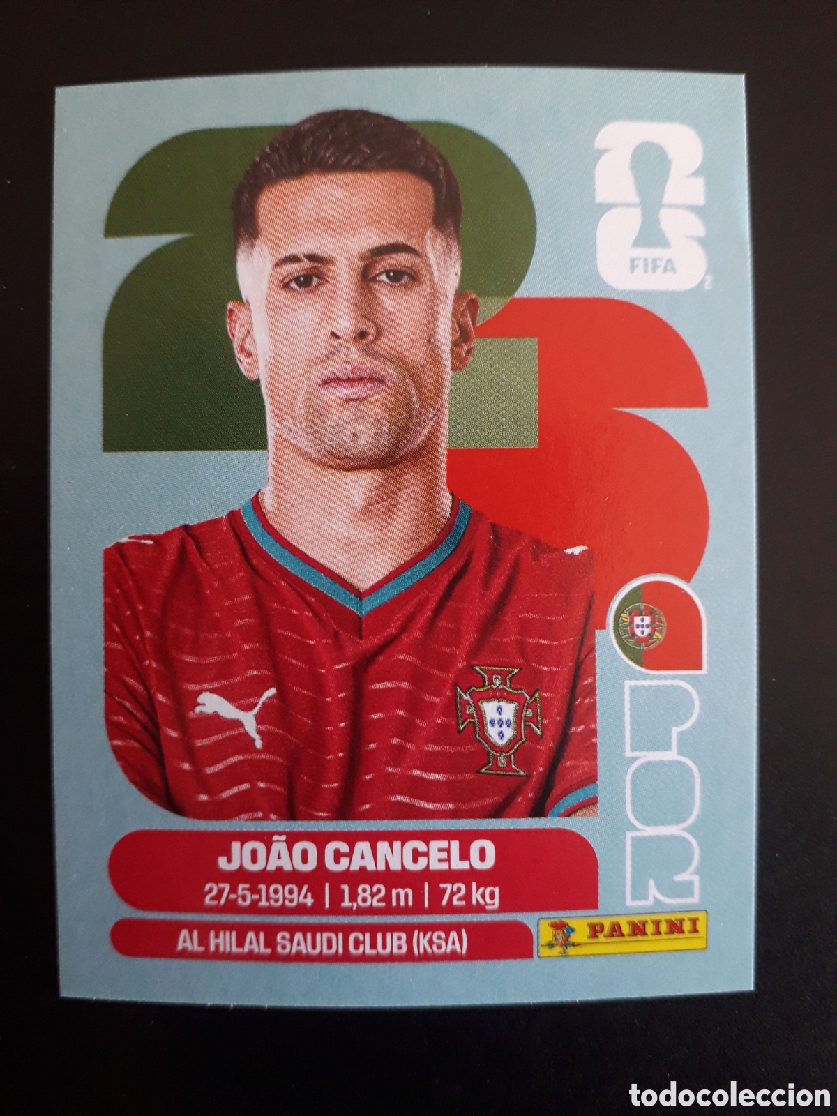 Cromos de F&uacute;tbol: JO&Atilde;O CANCELO PORTUGAL POR 5 MUNDIAL F&Uacute;TBOL 2026 FIFA WORLD CUP PANINI SIN PEGAR PEDIDO M&Iacute;NIMO 3&euro;