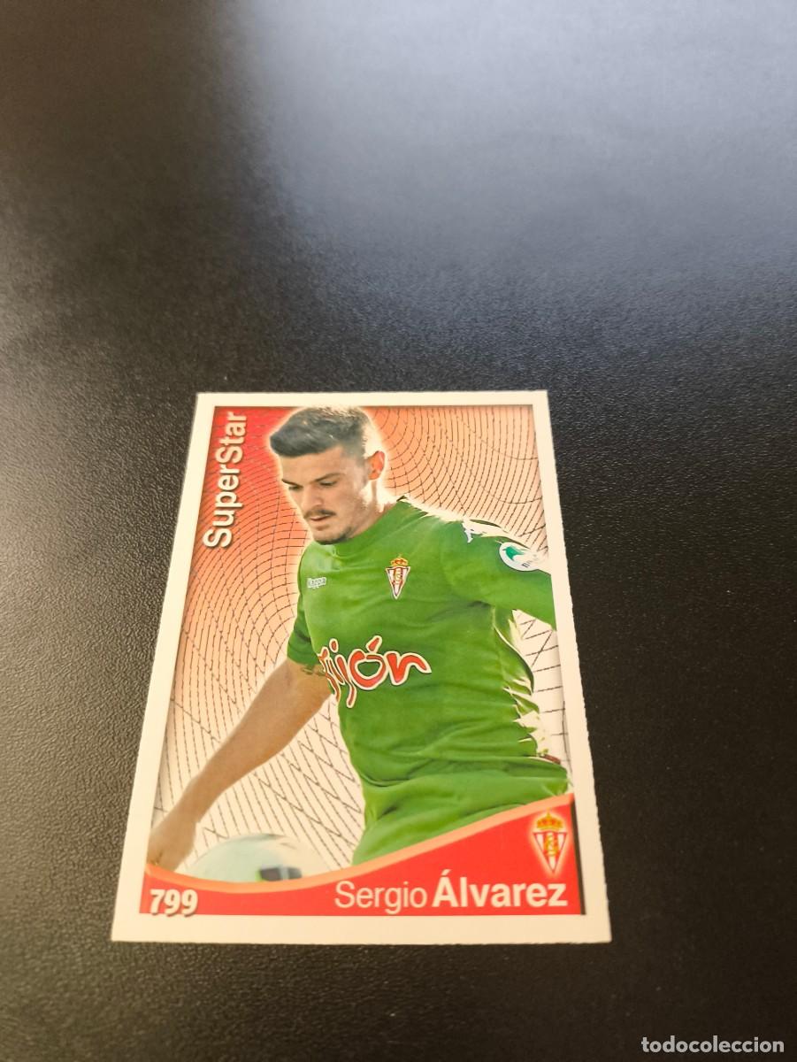 Cromos de F&uacute;tbol: 799 SERGIO ALVAREZ SUPERSTAR SPORTING DE GIJON MUNDICROMO LIGA 2014 2015 PLATINUM NO PANINI ESTE