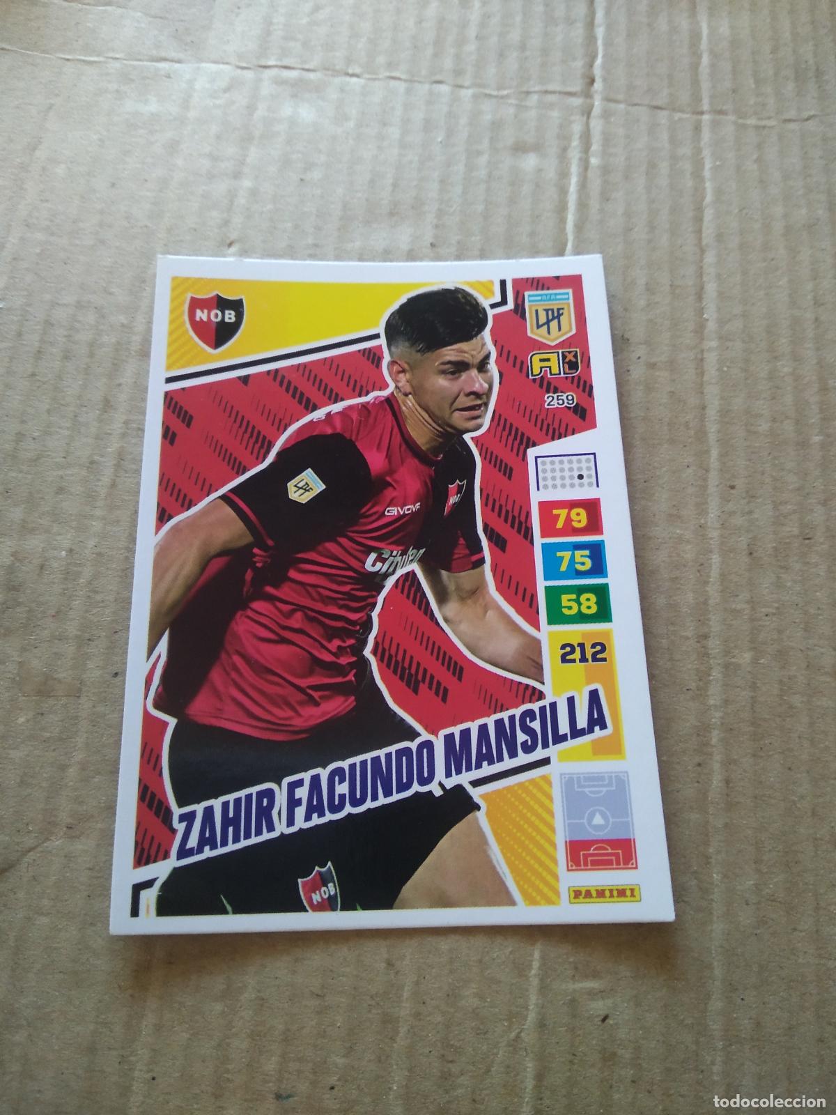 Cromos de F&uacute;tbol: 259 ZAHIR FACUNDO MANSILLA NEWELL'S CROMO FUTBOL PANINI ARGENTINO 2023 LIGA ARGENTINA ADRENALYN