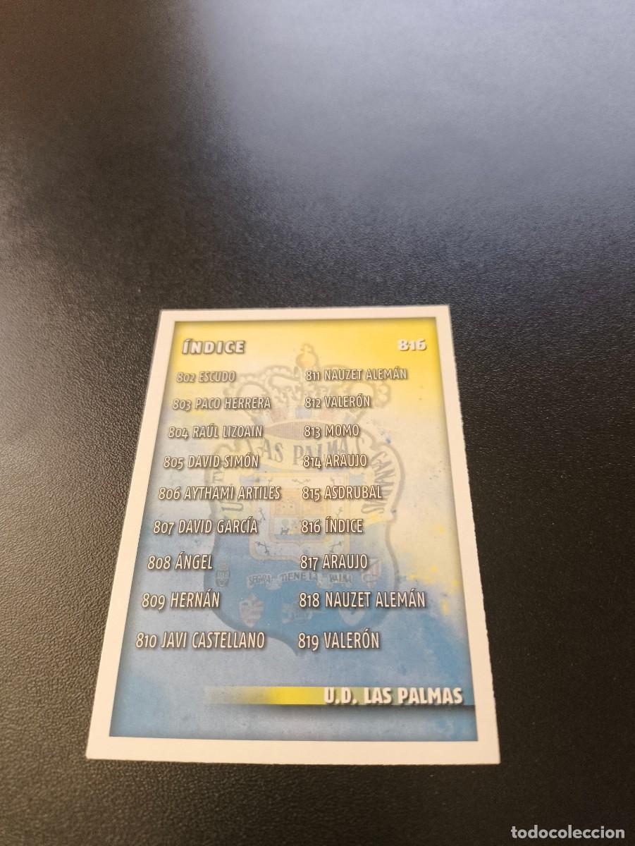 Cromos de F&uacute;tbol: 816 INDICE LAS PALMAS MUNDICROMO LIGA 2014 2015 PLATINUM NO PANINI ESTE
