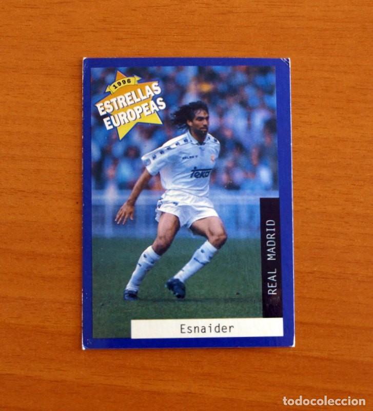 Cromos de F&uacute;tbol: Real Madrid - N&ordm; 8 Juan Eduardo Esnaider - Estrellas Europea Panini A&ntilde;o 1996