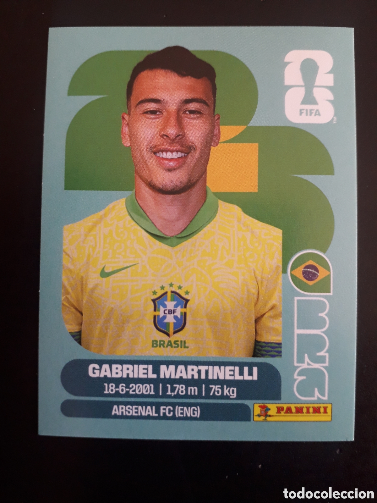 Cromos de F&uacute;tbol: GABRIEL MARTINELLI BRASIL BRA 18 MUNDIAL F&Uacute;TBOL 2026 FIFA WORLD CUP PANINI SIN PEG PEDIDO M&Iacute;NIMO 3&euro;